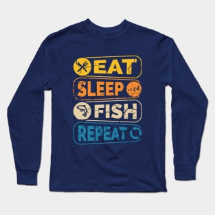 Eat sleep fish Long Sleeve T-Shirt